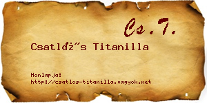 Csatlós Titanilla névjegykártya